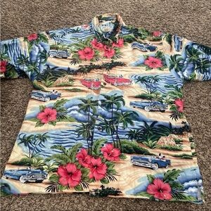 Big dogs, Hawaiian print, button-down shirt, men’s XL